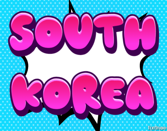 South Korea Effet de Texte