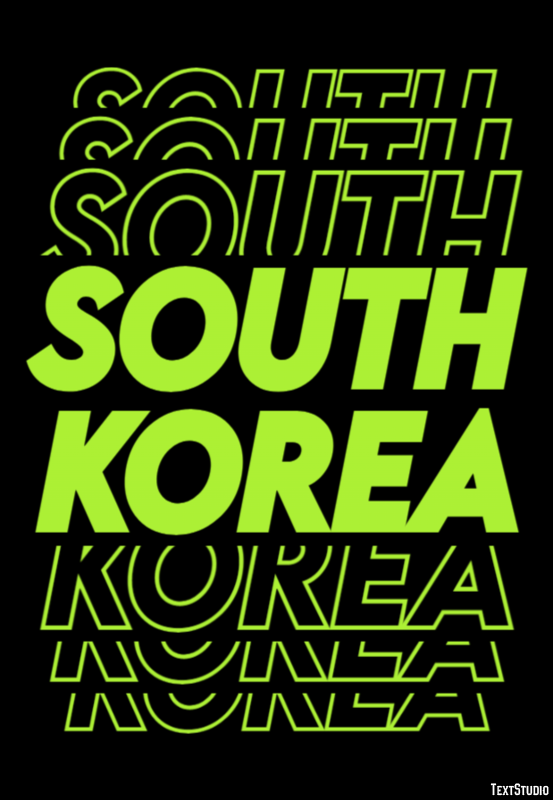 South Korea Effet de Texte