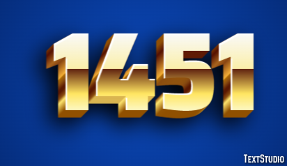 1451 Text Effect