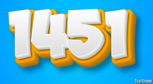 1451 Text Effect