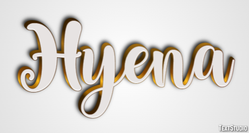 Hyena Tekst Effect