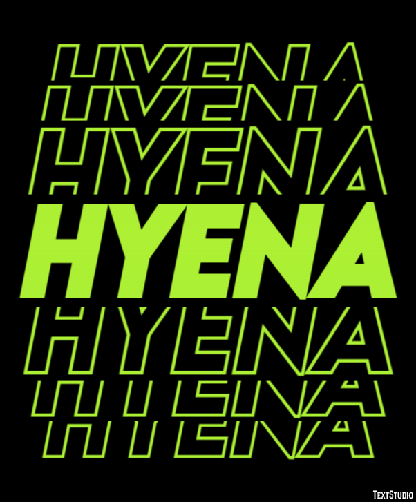 Hyena Tekst Effect