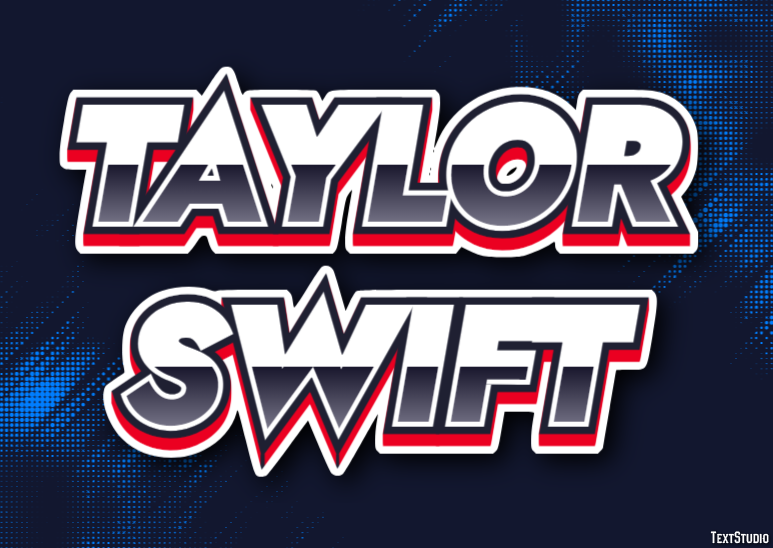 Taylor Swift Efeito de texto