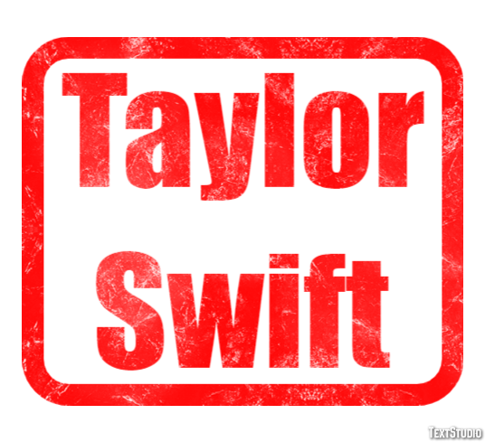 Taylor Swift Efeito de texto