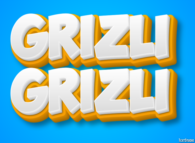 гризли grizli Эффект текста