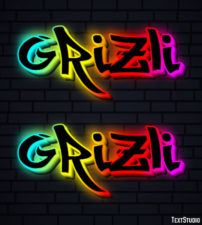 гризли grizli Текстовый эффект