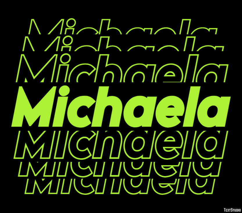 Michaela Texteffekt