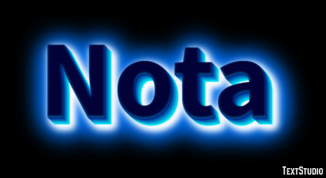 Nota Efeito de texto