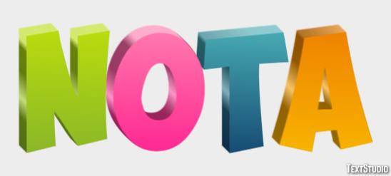 Nota Efeito do texto
