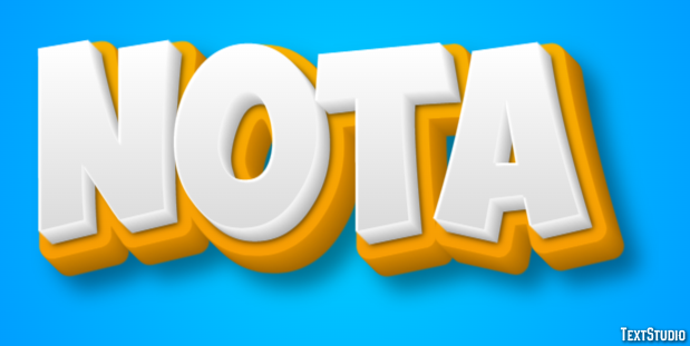 Nota Efeito de texto