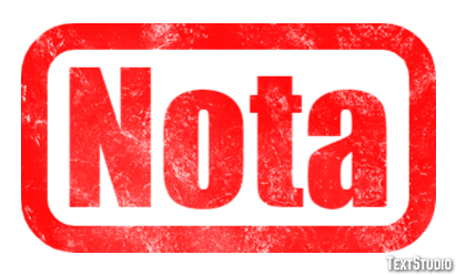 Nota Efeito do texto