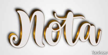 Nota Efeito do texto