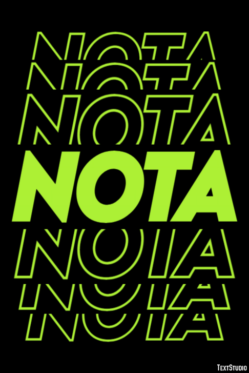 Nota Efeito do texto