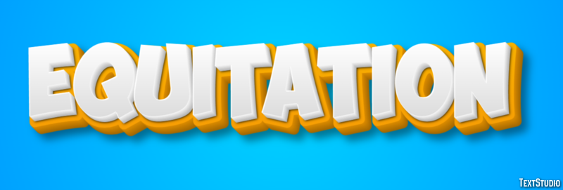 Équitation Text Effect