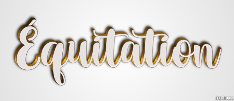 Équitation Tekst Effect