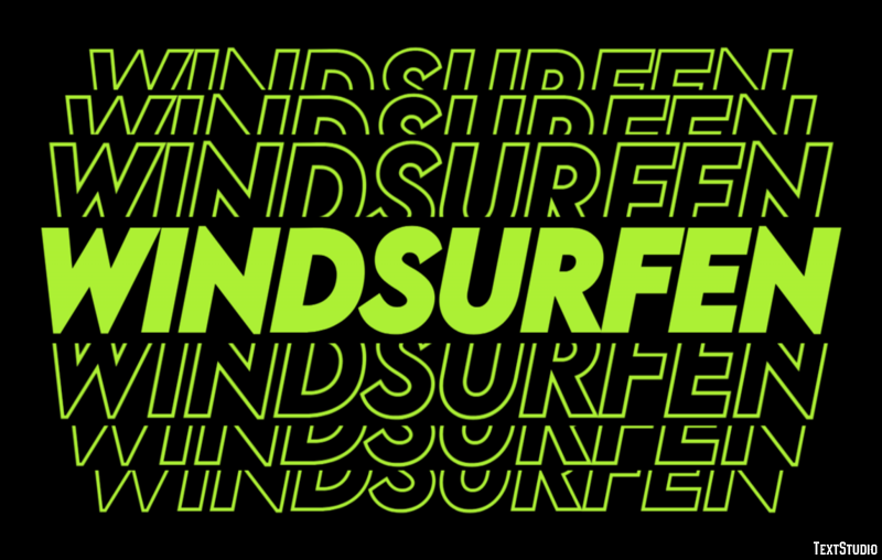 Windsurfen Effetto testo