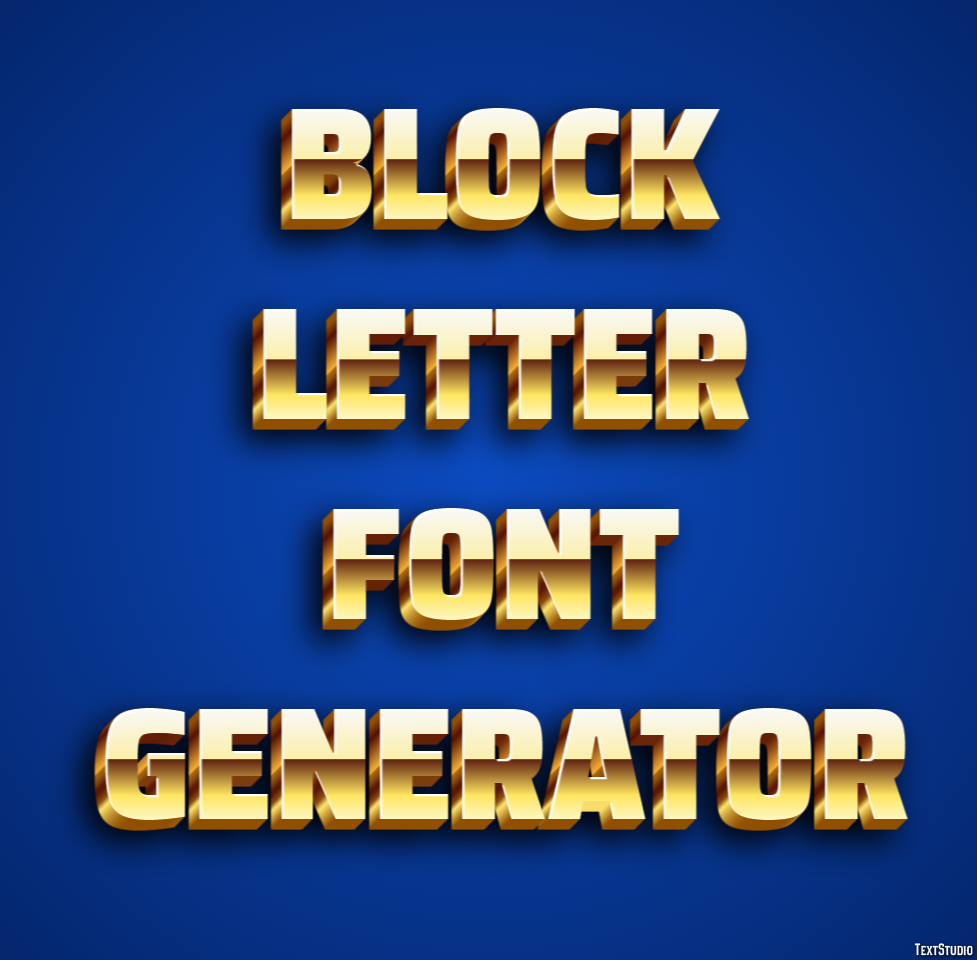 Block Letter Font Generator テキスト効果