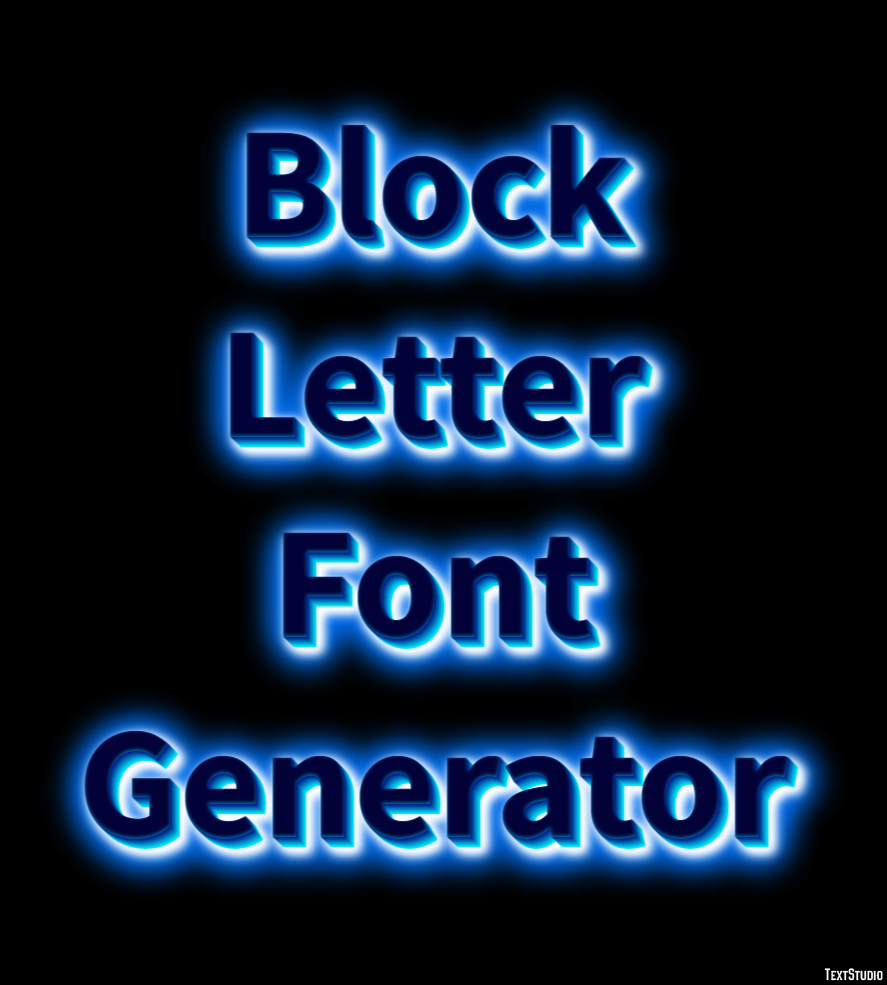 Block Letter Font Generator Metin Efekti