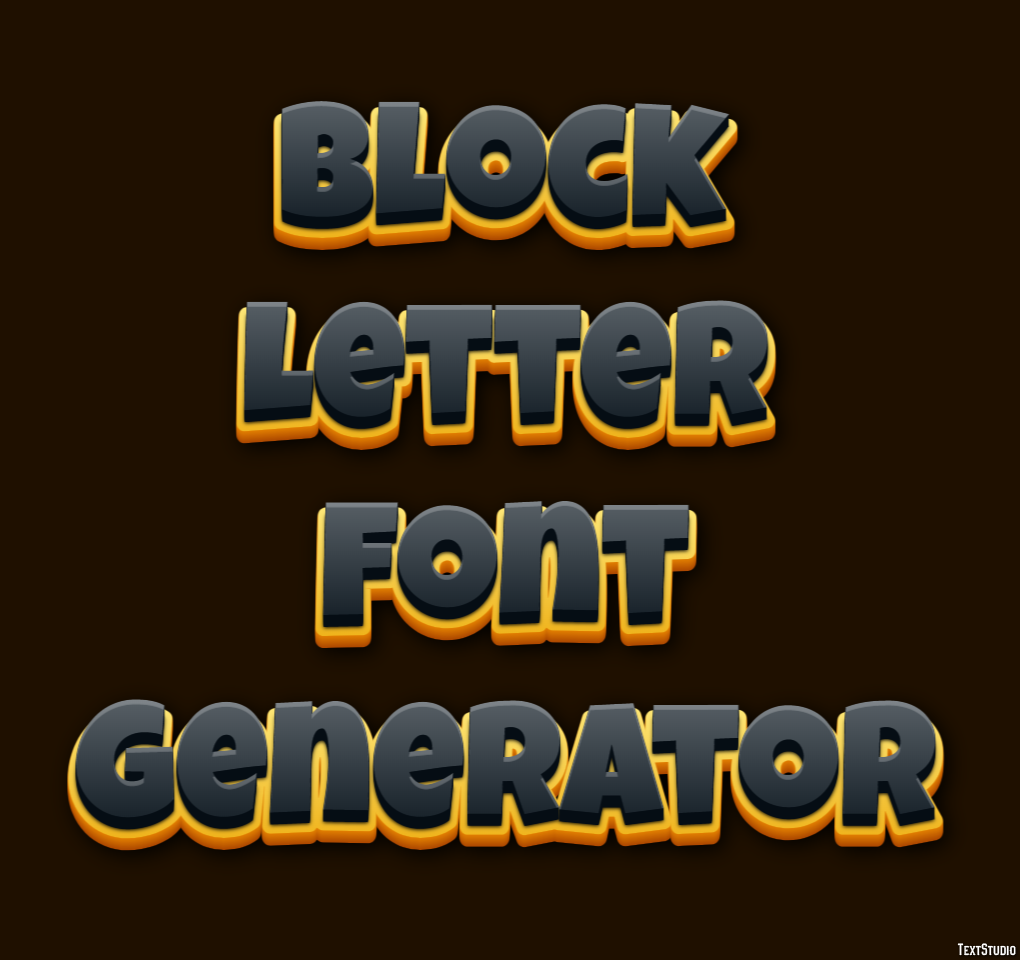 Block Letter Font Generator テキスト効果