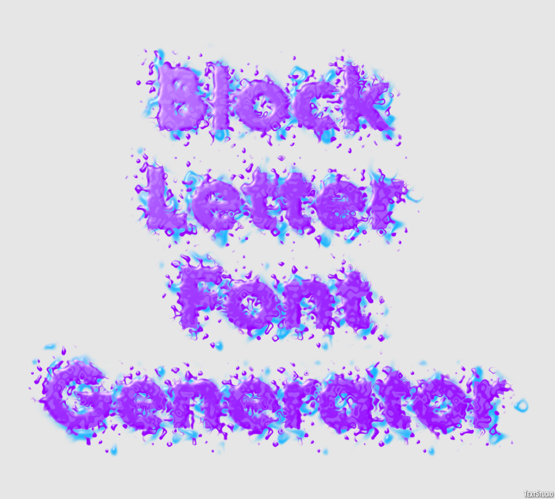 Block Letter Font Generator テキスト効果