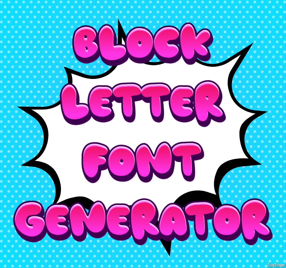 Block Letter Font Generator テキスト効果