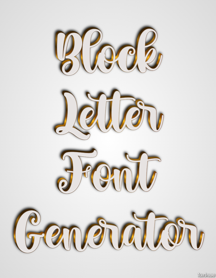 Block Letter Font Generator テキスト効果