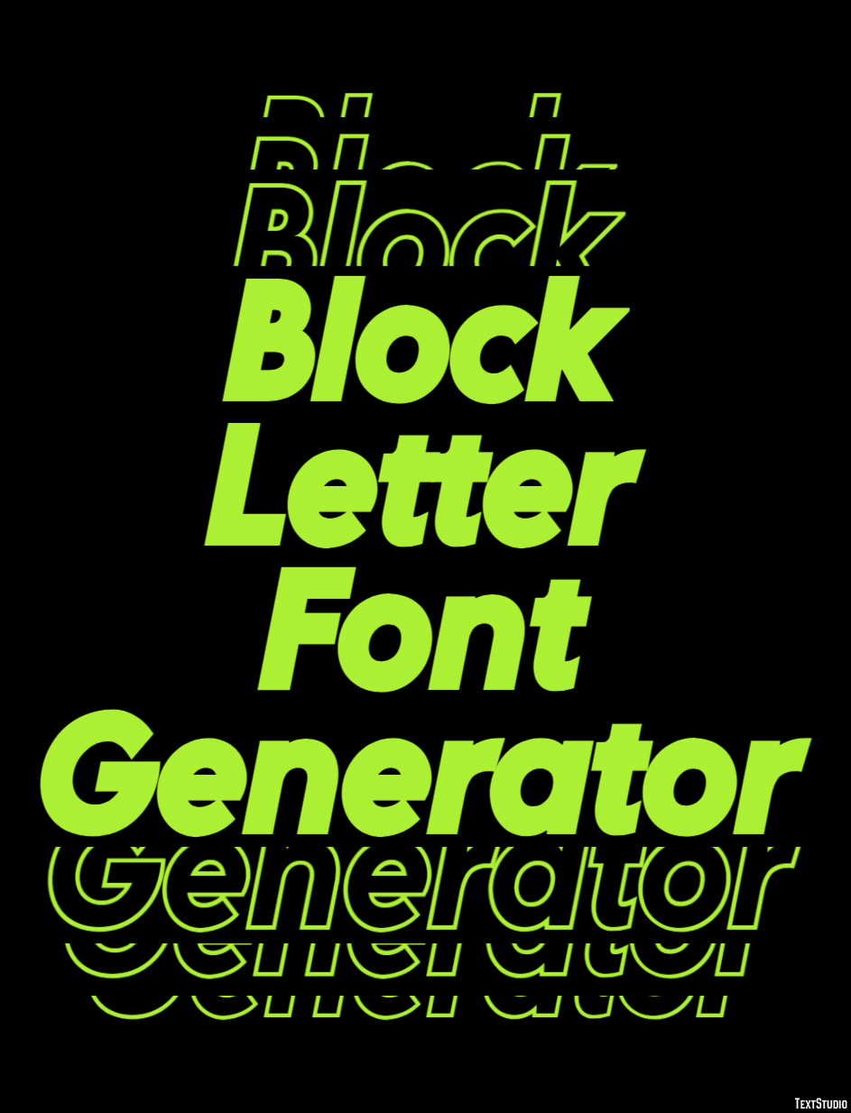 Block Letter Font Generator テキスト効果