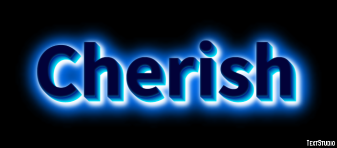 Cherish Effetto testo