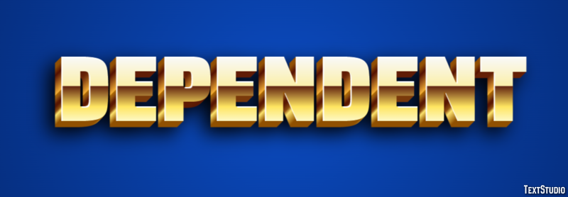 Dependent Texteffekt