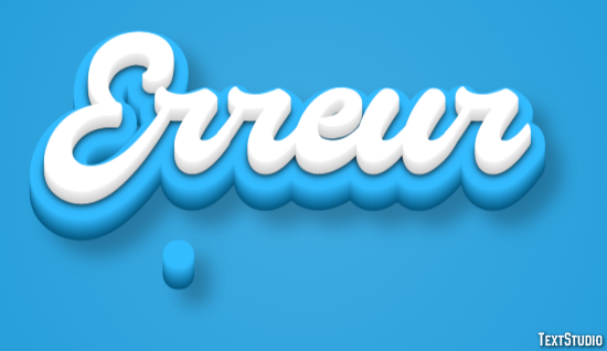 Erreur Effet de texte