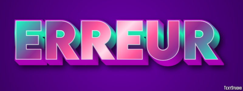 Erreur Effet de texte