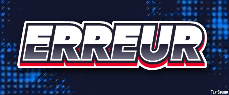 Erreur Effet de texte