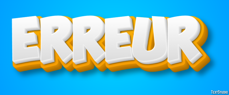 Erreur Effet de texte