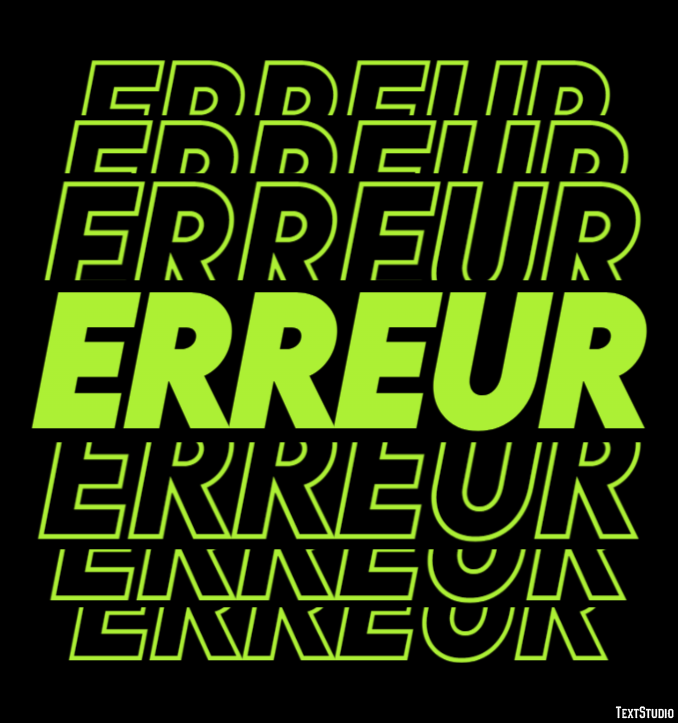 Erreur Efekt tekstowy