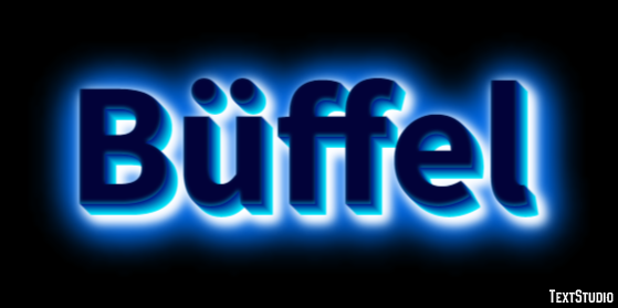 Büffel Effetto testo