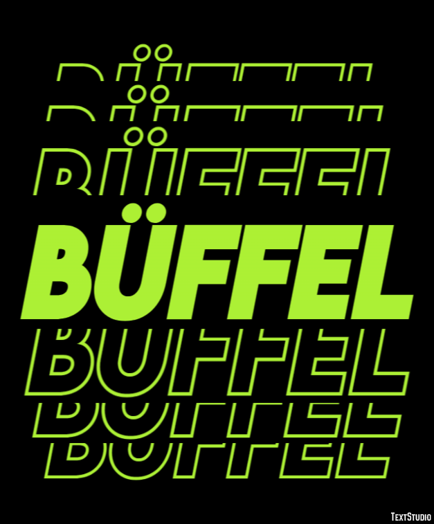 Büffel Эффект текста