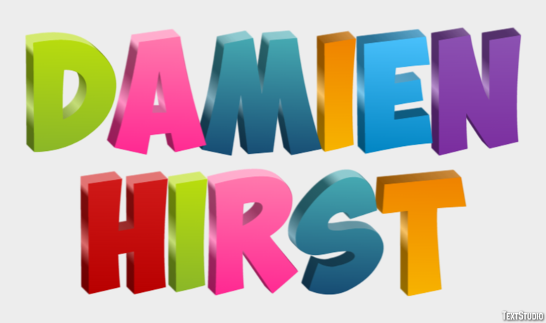 Damien Hirst Text Effect