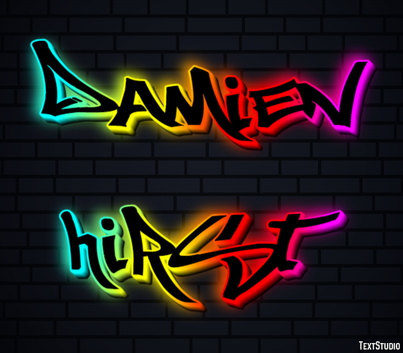 Damien Hirst Text effect