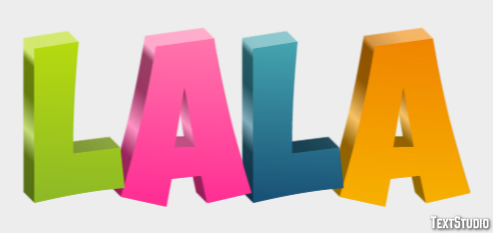 Lala Text effect