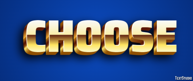 Choose Efekt tekstowy