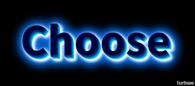 Choose Efekt tekstowy