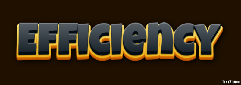 Efficiency Text Effect