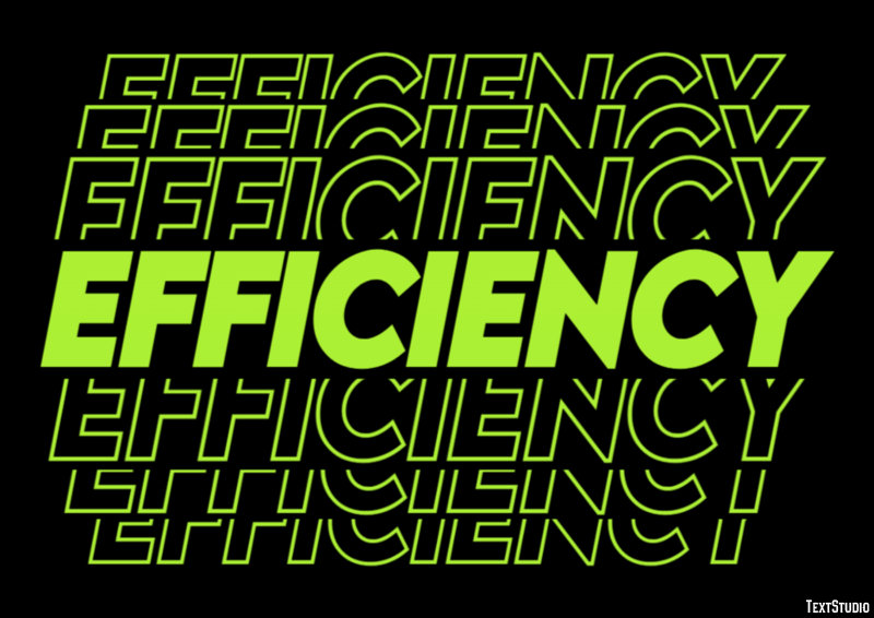 Efficiency Texteffekt
