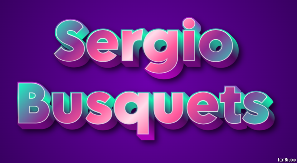 Sergio Busquets Text effect
