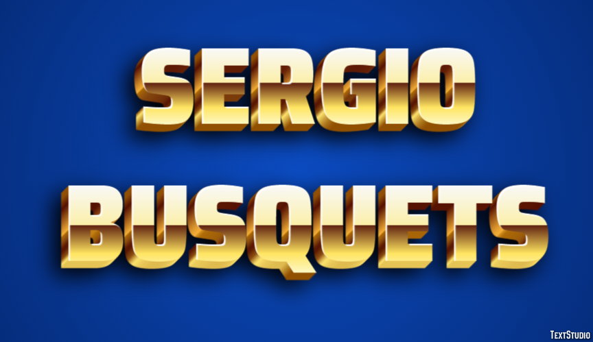 Sergio Busquets Text Effect