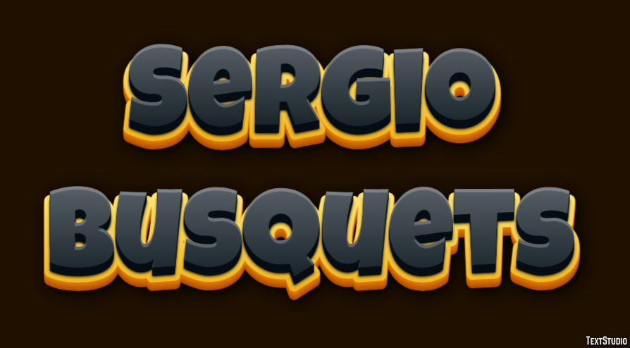 Sergio Busquets Text effect