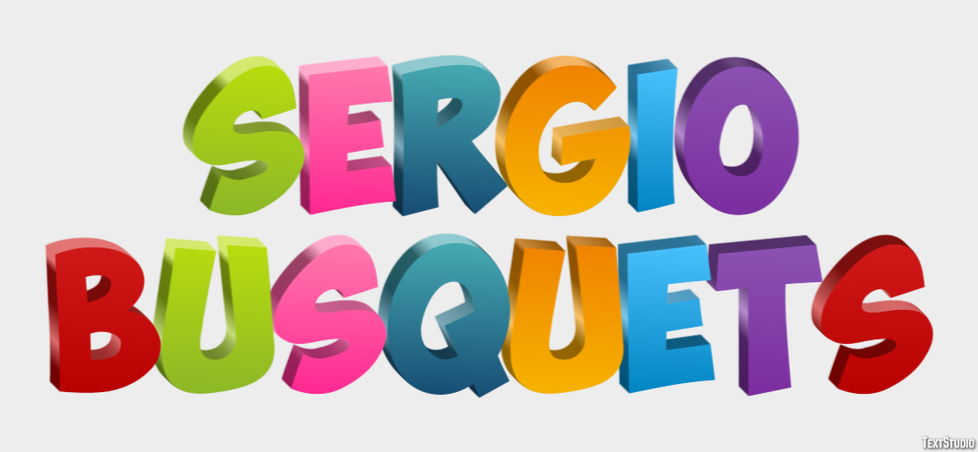 Sergio Busquets Text effect
