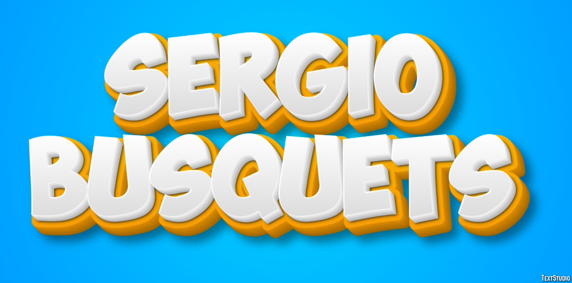 Sergio Busquets Text Effect