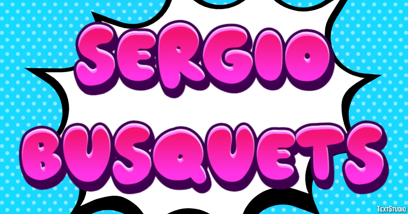 Sergio Busquets Text effect
