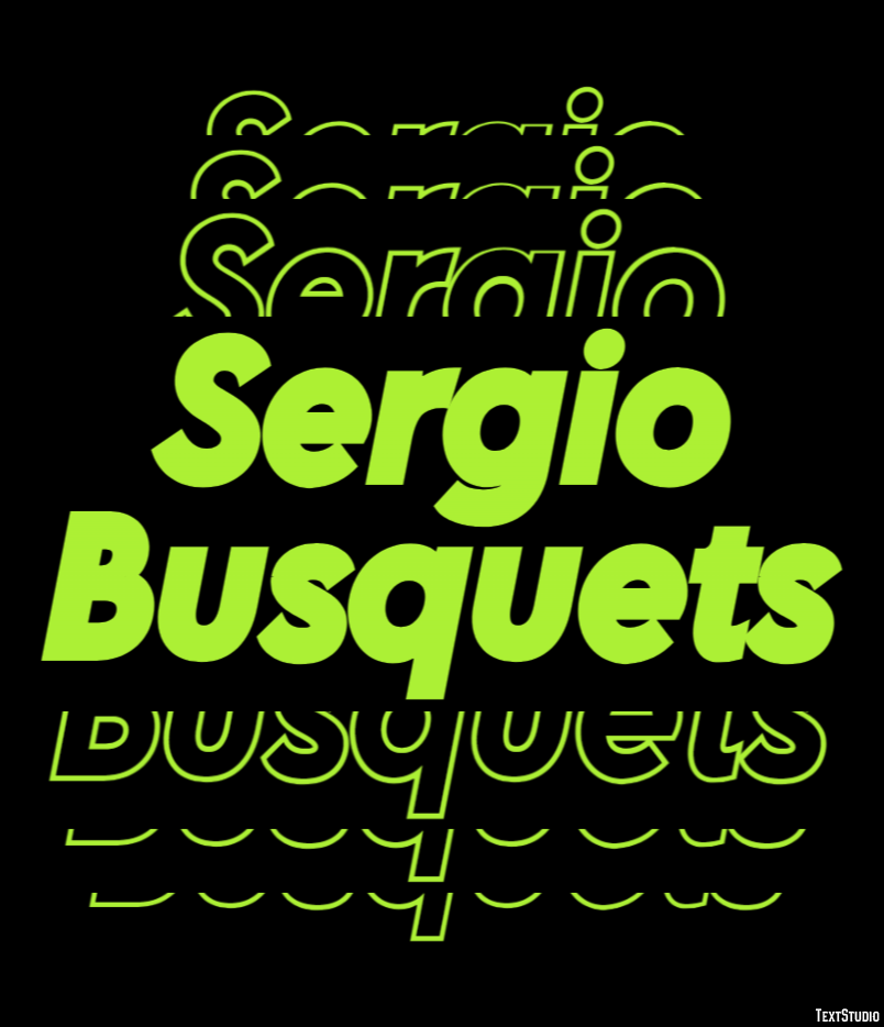 Sergio Busquets Text effect